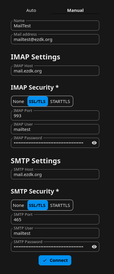 Email Manual Settings